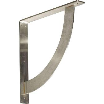 Picture of Ekena Millwork BKTM02X16X16BUSS 2 in. W x 16 in. D x 16 in. H Bulwark Bracket- Stainless Steel