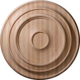 Picture of Ekena Millwork CMW24TRMA 24 in. OD x 2.25 in. P Carved Traditional Ceiling Medallion- Maple