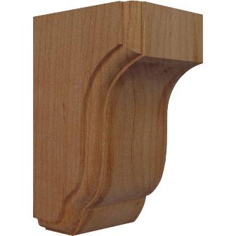 Picture of Ekena Millwork COR02X02X04CPCH 2.5 in. W x 2.75 in. D x 4.5 in. H Capistrano Mission Corbel- Cherry- Architectural Accent