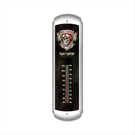 Picture of Past Time Signs HHR015 Skull Pistons Automotive Thermometer