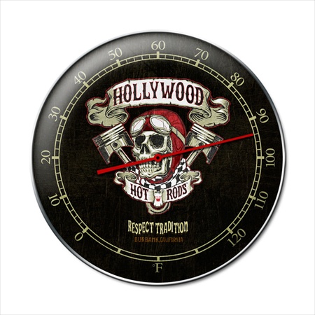 Picture of Past Time Signs HHR016 Skull Pistons Automotive Thermometer