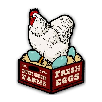 Past Time Signs PS042 Chicken Fresh Eggs Food And Drink Custom Metal Shape