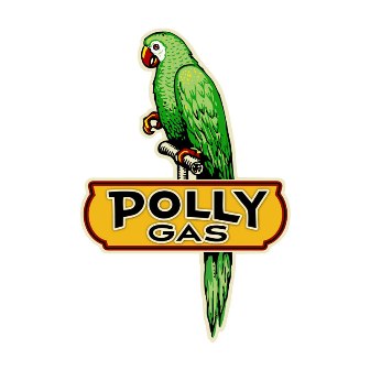 Polly Gas Automotive Custom Metal Shape Sign