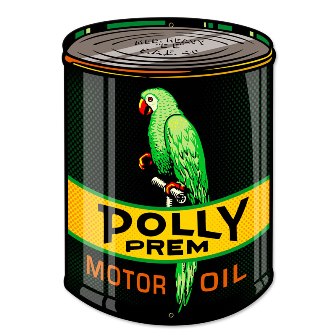 Past Time Signs PS052 Polly Oil Can Automotive Custom Metal Shape