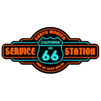 Vintage-Retro Santa Monica Service Metal-Tin Sign