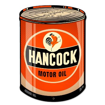 Hancock Oil Automotive Custom Metal Shape Sign