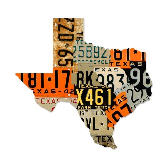 Past Time Signs PS095 Texas License Plates Automotive Custom Metal Shape