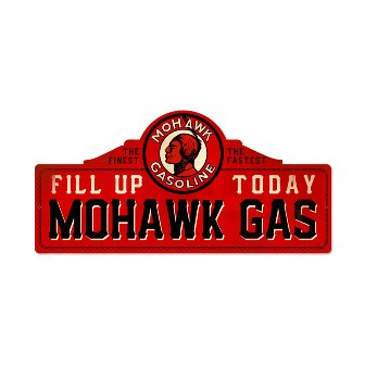 Past Time Signs PS099 Mohawk Station Automotive Custom Metal Shape