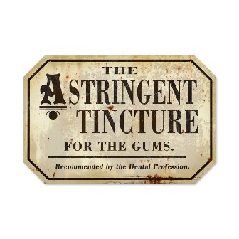 Past Time Signs PS114 Astringent Home And Garden Custom Metal Shape