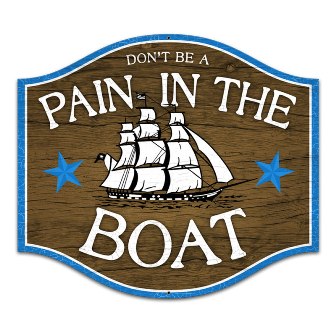 Vintage Style Steel Sign PS126 Pain In The Boat Bar And Alcohol Custom Metal Shape