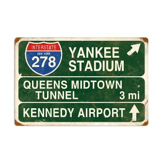 Picture of Past Time Signs PTS008 Yankee Stadium Street Signs Vintage Metal Sign