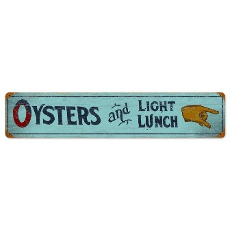 Past Time Signs PTS010 Oyster Lunch Food And Drink Vintage Metal Sign