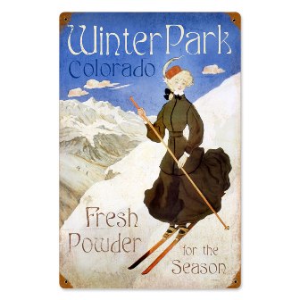 PTS102 Ski Winter Park Sports And Recreation Vintage Metal Sign -  Past Time Signs