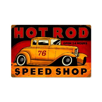 Past Time Signs PTS236 Hot Rod Speed Shop Automotive Vintage Metal Sign