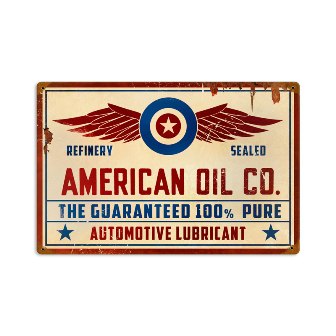 Past Time Signs PTS241 American Oil Co Automotive Vintage Metal Sign
