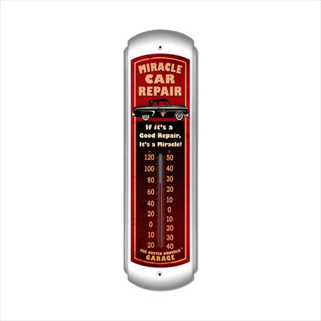 Picture of Past Time Signs BUST093 Miracle Car Repair Automotive Thermometer