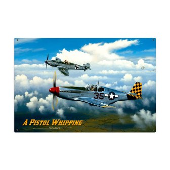 Picture of Past Time Signs STK033 Pistol Whipping Aviation Metal Sign