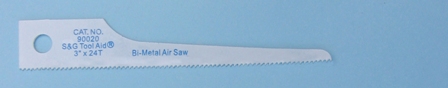 S and G Tool Aid SG90020 Recipro Air Saw Blade Scroll3 X 24T 5 Pack