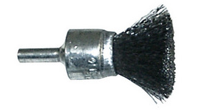 Crimped End Brush - Silver - 0.75 in - Durable Steel Bristles