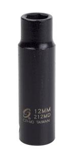 Sunex SU211MD 0.5 in. Drive 11 mm. 6 Point Deep Metric Impact Socket