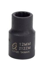 0.5 in. Drive 11 mm. 12 Point Impact Socket