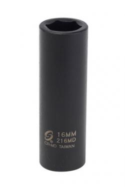 Sunex SU216MD 0.5 in. Drive 16 mm. 6 Point Deep Metric Impact Socket