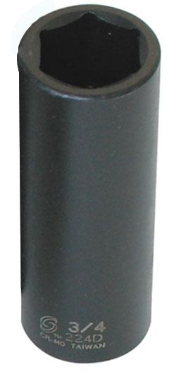 Sunex SU226D 0.5 in. Drive 0.81 in. Deep Impact Socket 6 Point
