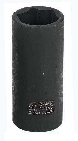 Sunex SU226MD 0.5 in. Drive 26 mm. 6 Point Deep Metric Impact Socket