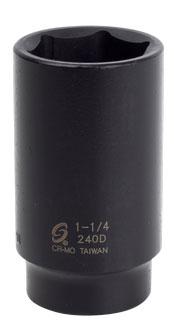 0.5 in. Drive 1.25 in. Deep 6 Point Impact Socket