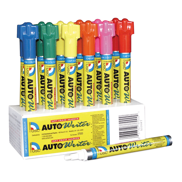 Picture of U S Chemical & Plastics US37004 White Auto Writer Pen