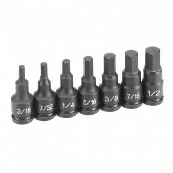 Picture of Grey Pneumatic GP1297H Plus Hex Driver 0.38 In. Drive 7 Piece Set