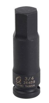 Sunex SU26489.5 in. Dr 0.75 in. Hex Impact Socket