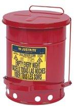 Justrite Manufacturing JT09700 21G Oily Waste Can With Front Open Cover