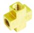 MiltonM  Solid Brass Female 4 Cross Openings 0.25 in.