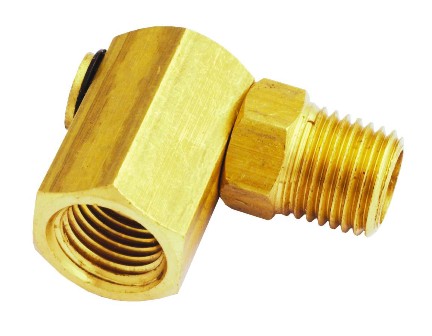 Milton Brass Swivel L Adapter