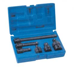 6-Piece Extension and Adapter Set - Grey - 0.38 in. Drive - Heavy Duty