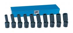 Gp1210Umd Plus Socket 0.38 in. Drive Deep Universal Metric 10 Piece Set