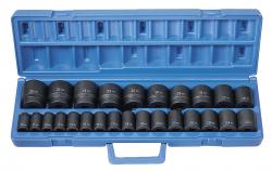 Plus Metric 0.5 in. Drive Standard Length Master 26 Piece Set - Grey