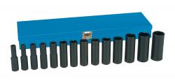 Plus Socket 0.5 in. Drive Deep Length Imperial 14 Piece Set