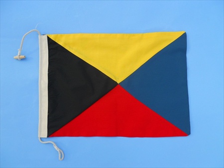 Letter Z Cloth Nautical Alphabet Flag - 20 in. Decorative Accent