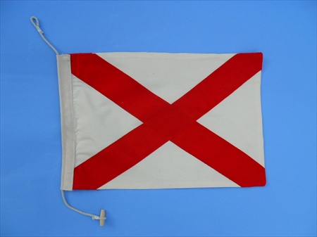 Letter V Cloth Nautical Alphabet Flag - 20 in. Decorative Accent