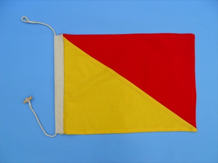 Letter O Cloth Nautical Alphabet Flag - 20 in. Decorative Accent