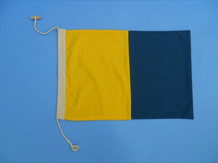 Letter K Cloth Nautical Alphabet Flag - 20 in. Decorative Accent