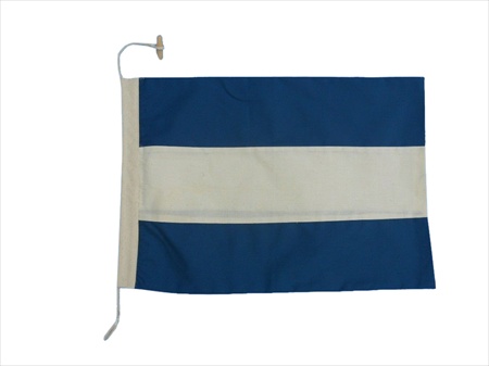 Letter J Cloth Nautical Alphabet Flag - 20 in. Decorative Accent