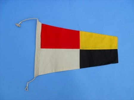 Number 9 - Nautical Cloth Signal Pennant - 20 in. Decorative Accent
