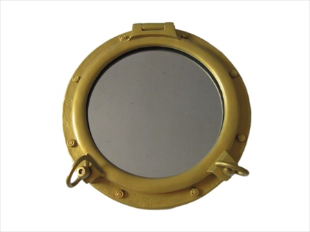 Gold Porthole - 24 - W Gold Finish Porthole Window 24 in. Port Holes Decorative Accent