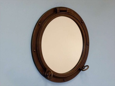 Bronzed Porthole Window 24 in. Port Holes Decorative Accent