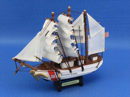 Picture of Handcrafted Model Ships Eagle-7 USCG Eagle 7 in. Decorative Tall Model Ship
