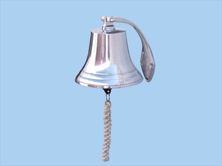 Chrome Hanging Harbor Bell 7 in. Bells Decorative Accent