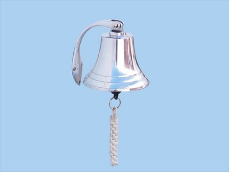 Chrome Hanging Harbor Bell 5.5 in. Bells Decorative Accent